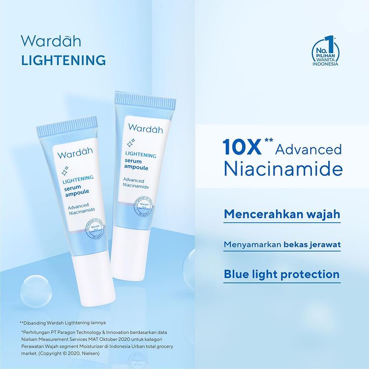 ❤ dinkas.id ❤ Wardah Lightening Serum Ampoule 8 ml - Serum dengan 10X Advanced Niacinamide dan Bisabolol | Lightening Series