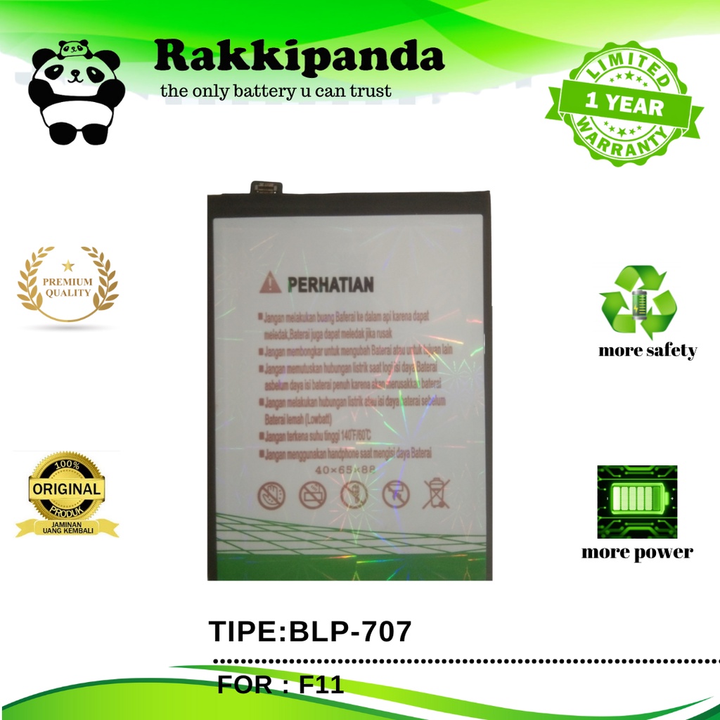 (R/K)- RakkiPanda - BLP707 BLP 707 F11 Batre Batrai Baterai