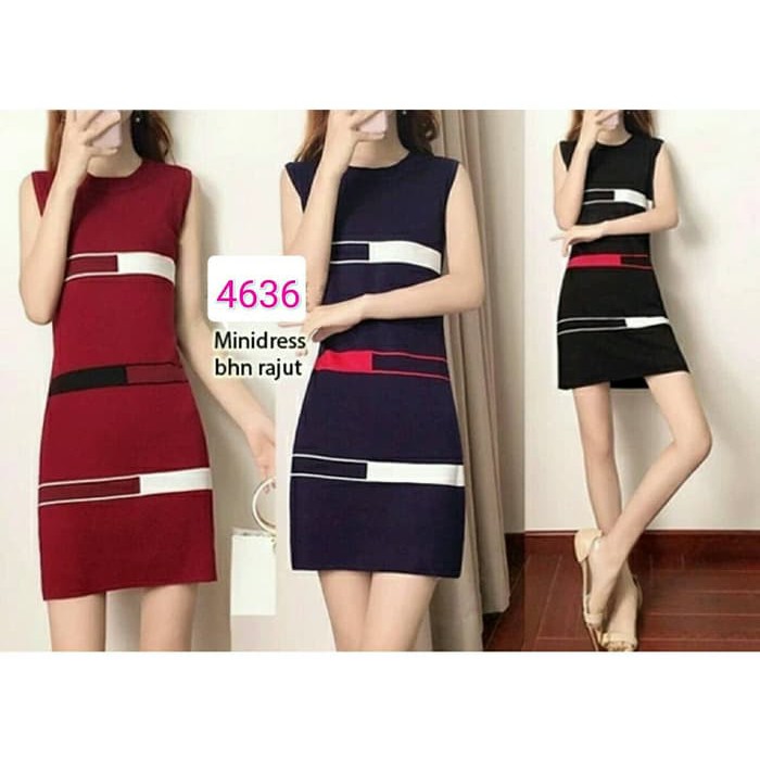 T38J3 Longdress Gamis Plisket Dress Fashion Muslim Pakaian Wanita   Rajut Impor Dress 4636 Dres