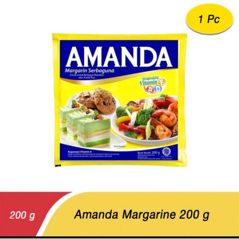 amanda margarin 200 gr 1 sachet