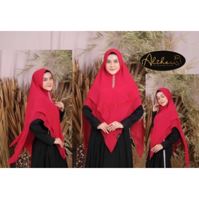 ALZHEA Hijab Instant Premium - ORLIN KHIMAR Sifon Ceruty - Hijab Syar'i Hoddy Plain Sifon Premium