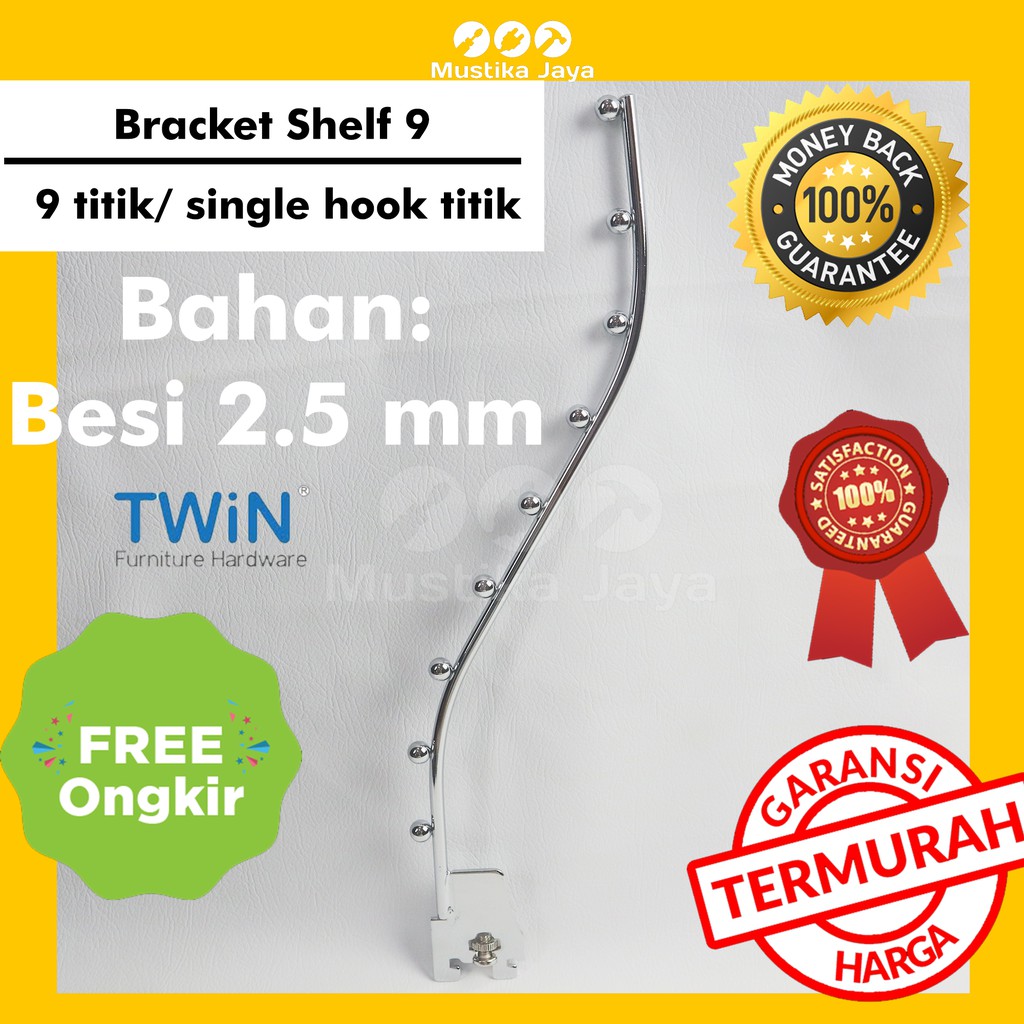 Bracket Shelf 9 Titik Twin