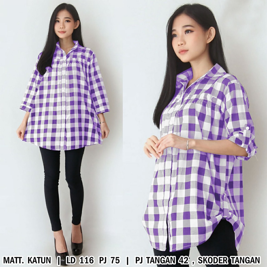 WSE390 - Kemeja Jumbo Square Oversize XXXL Kemeja Jumbo Kemeja Wanita 3XL PREMIUM QUALITY