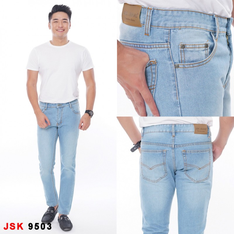 [SIZE 28-38] KENNETH Slim Fit Jeans - 5 WARNA / Celana Panjang Bigsize Jeans Pria JSK 9500 9502