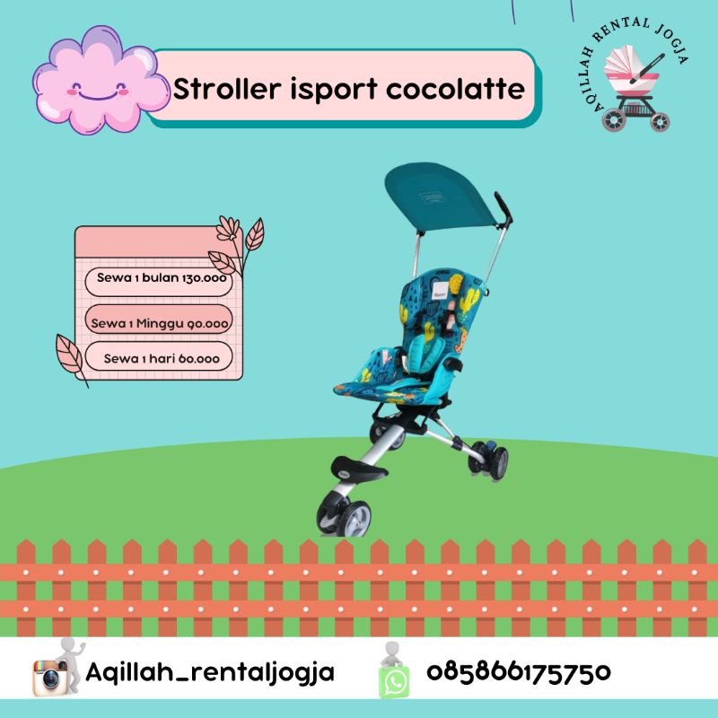 stroller isport cocolatte sewa Jogja tidak dijual