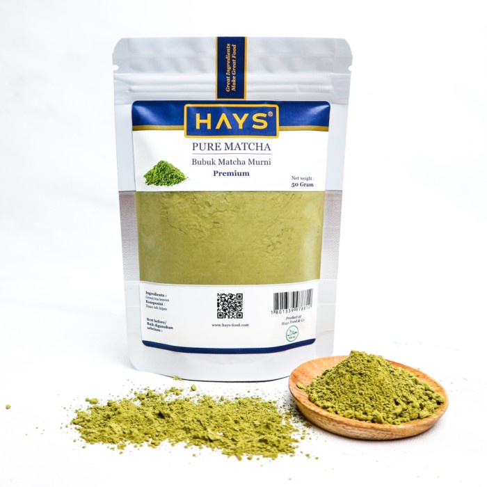 

(BISA COD) Pure Matcha /Matcha Bubuk Murni /Teh Hijau Bubuk Murni - HAYS