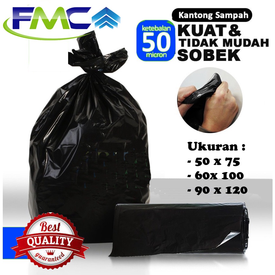 Kantong Plastik Sampah Besar Jumbo Tong Kresek Warna Hitam Tebal Kuat Anti Bocor Poly Bag Trash Bag Praktis Murah