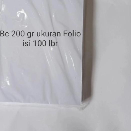 

♢ Kertas Kartu BC Tik Putih 200 gr ukuran F4 Folio isi 100 lembar ✯