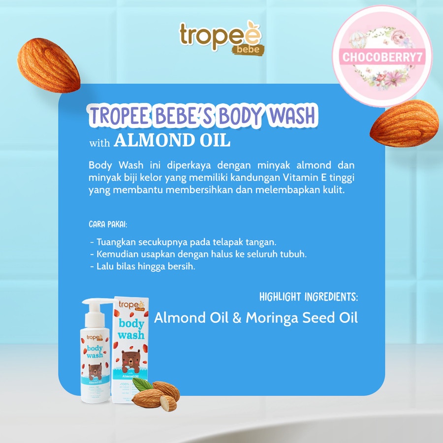 Tropee Bebe Body Wash / 2 in 1 Shampoo &amp; Body Wash 100 mL Sampo Sabun Bayi Anak