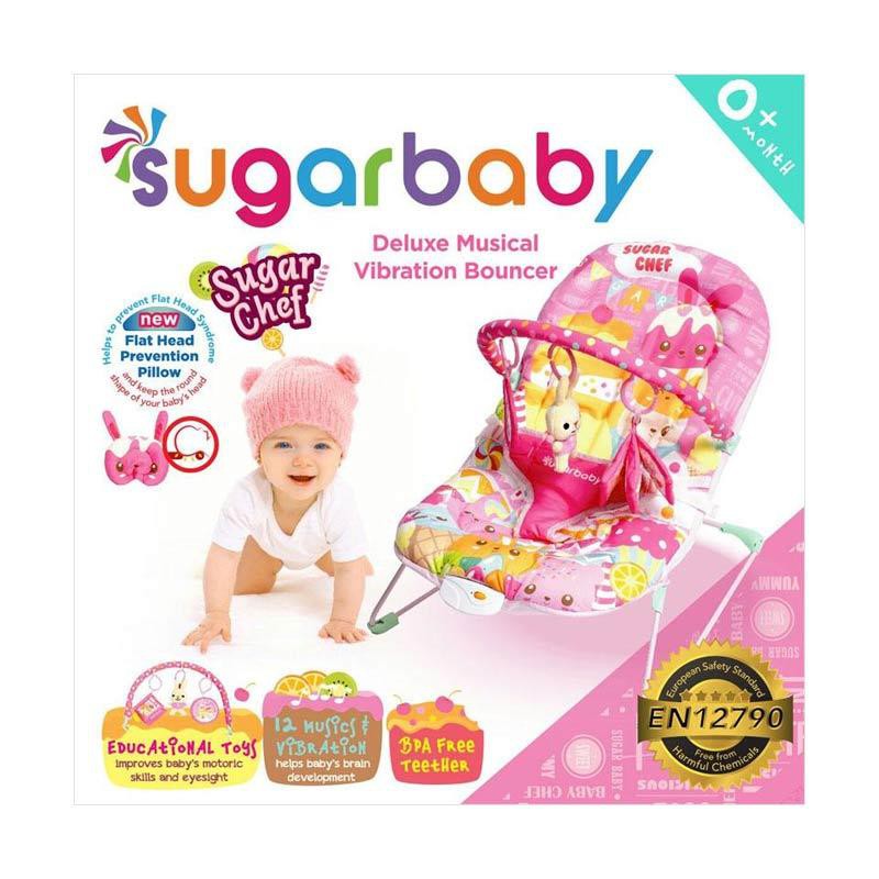 Ayunan Sugar Baby 1 Recline Deluxe Musical Vibration Bouncer Baby Kursi Goyang Bayi