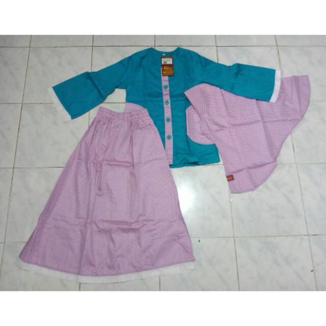 Baju Muslim Anak Dannis model setelan Rok size 7#Diskon Gedee