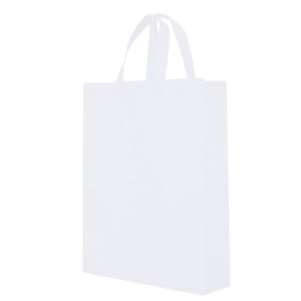 Tas Spunbond Tali 30x40x10 Handle Box / Kotak Goodie Bag Untuk Kantong Belanja Lipat, Sembako, Souveir Ulang tahun / Pernikahan / Hajatan / Pernikahan / Tasyakuran / Syukuran Polos Besar 30x40 Mudah di Kustom Sablon Murah-PUTIH