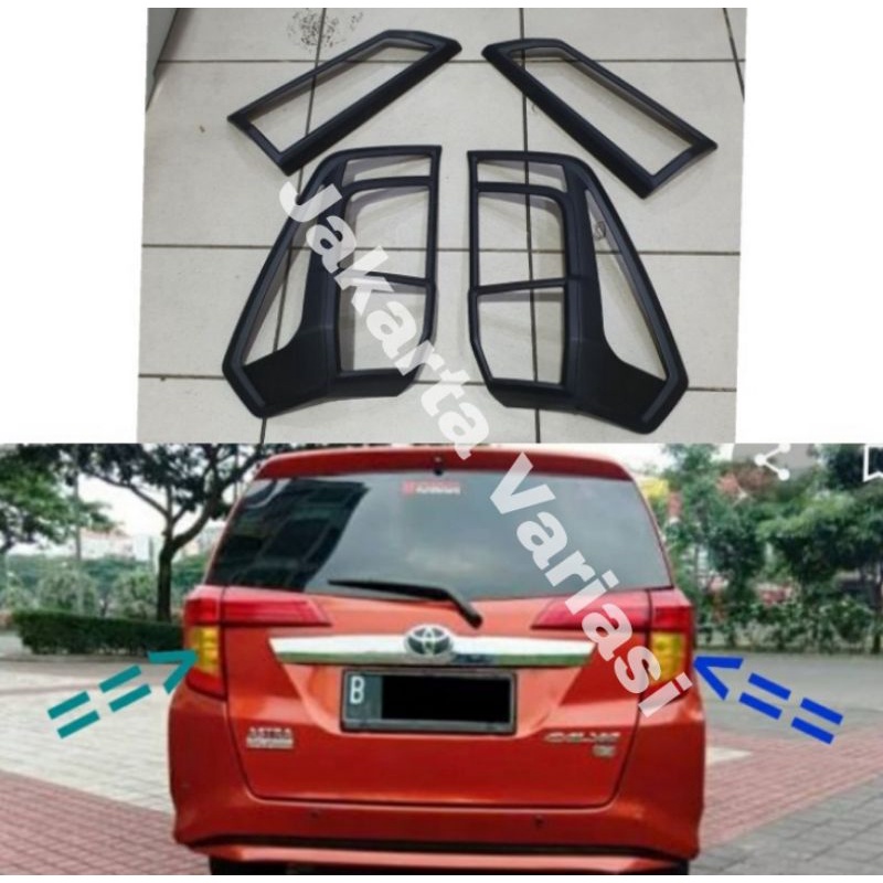 Garnish hitam doff lampu belakang CAYLA/SIGRA