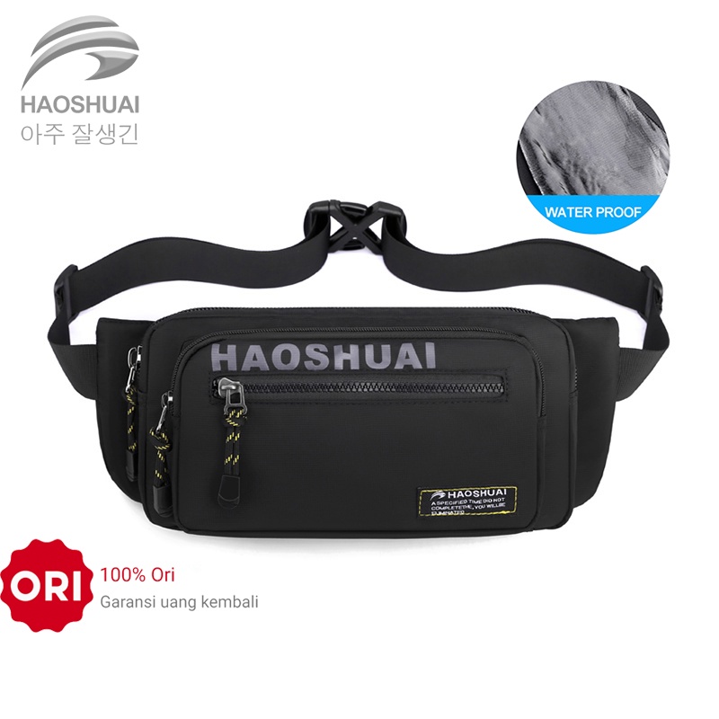 Tas Selempang Pria HAOSHUAI 5115 Anti air Bahan Dolby lotto Coated
