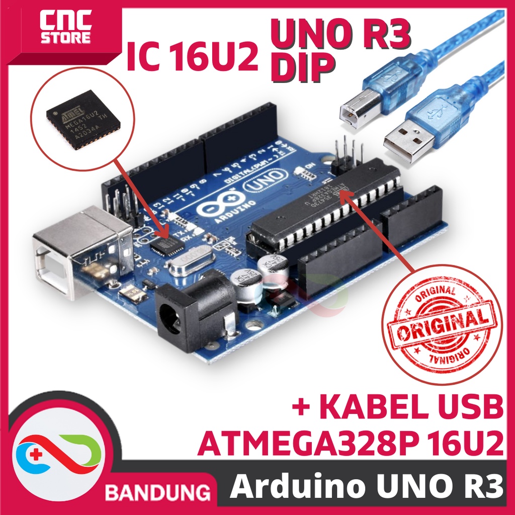 UNO R3 DIP ATMEGA328P ATMEGA 16U2 COMPATIBLE BOARD PLUS KABEL