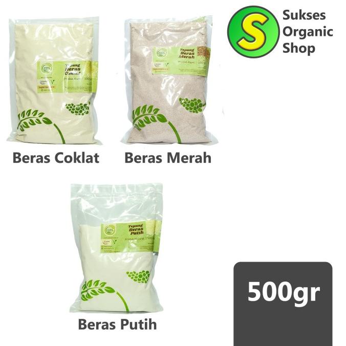 

[[COD]] Tepung Beras Varian Putih/Coklat/Merah | Lingkar Organik | 500gr SPECIAL Kode 951