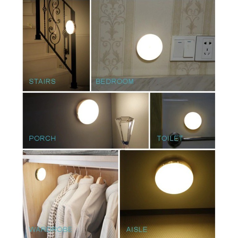 lampu downlight led ceiling led panel outbow tempel 5V plafon - Putih, BULAT