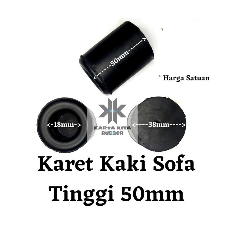Karet Kaki Sofa Tinggi 50mm / Karet Kaki Ampli Box Speaker
