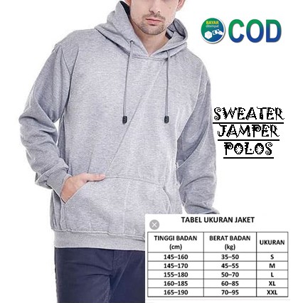 Jaket Polos Hoodie Jumper Murah - Abu Misty Hitam Marun Dongker Hijau