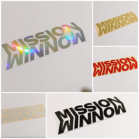 STIKER CUTTING MOTOR HELM MOBIL MISSION WINNOW LOGO HOLOGRAM MURAH KEREN KEKINIAN HARGA 1 PCS