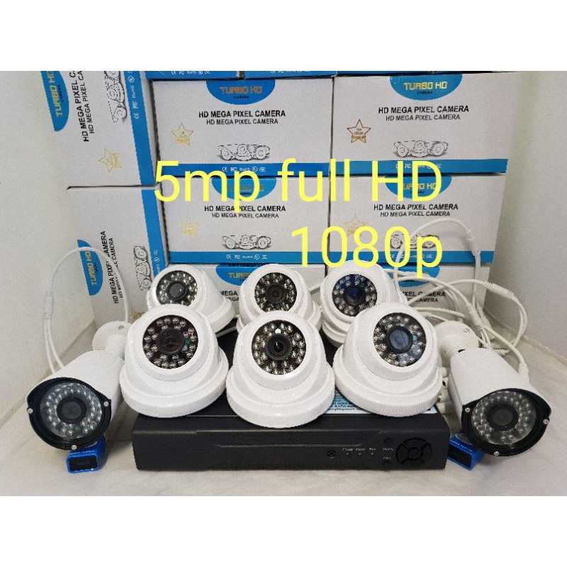 Paket Cctv 5mp 1080p 8ch 8 camera 1TB Exmor Sony ( lengkap tggl pasang )