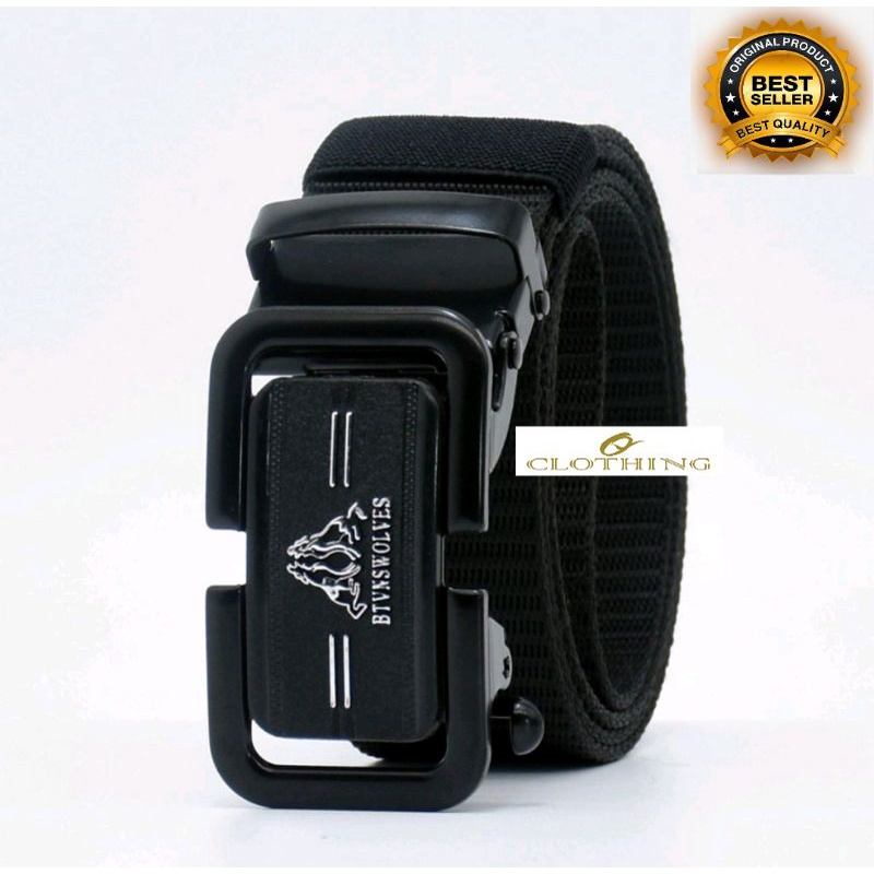 Ikat Pinggang Pria Bahan Kanvas Nylon Metal Buckle