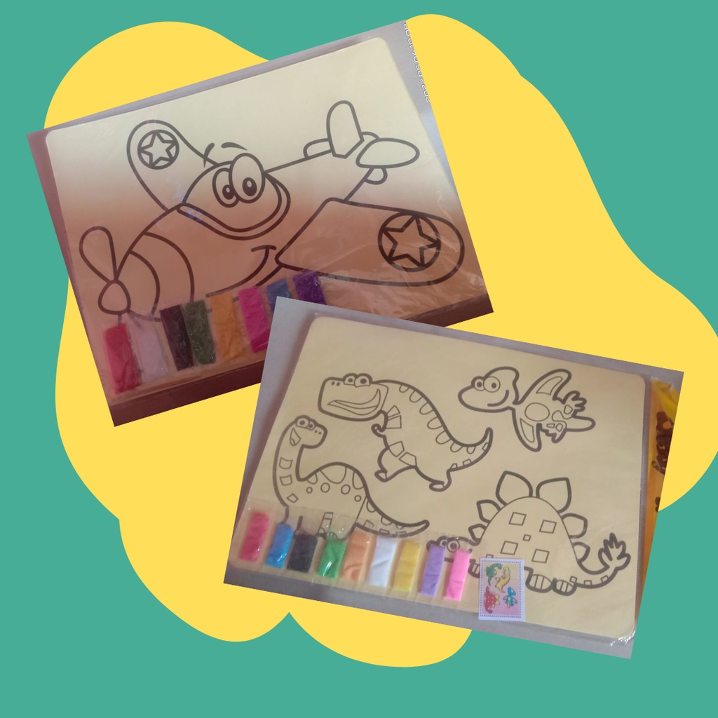 Buku Mewarnai dengan pasir | Buku mewarnai | Buku Murah | 100% Original