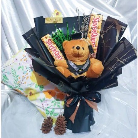 

buket boneka wisuda / hadiah wisuda / buket boneka wisuda mix coklat