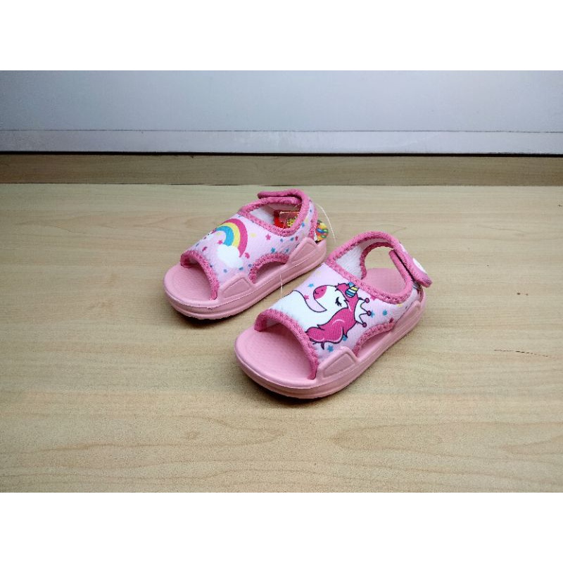 Sepatu Sandal Anak Perempuan Bata Bubble Gummers Original Bahan Sintetis Model Terbaru Warna Merah M