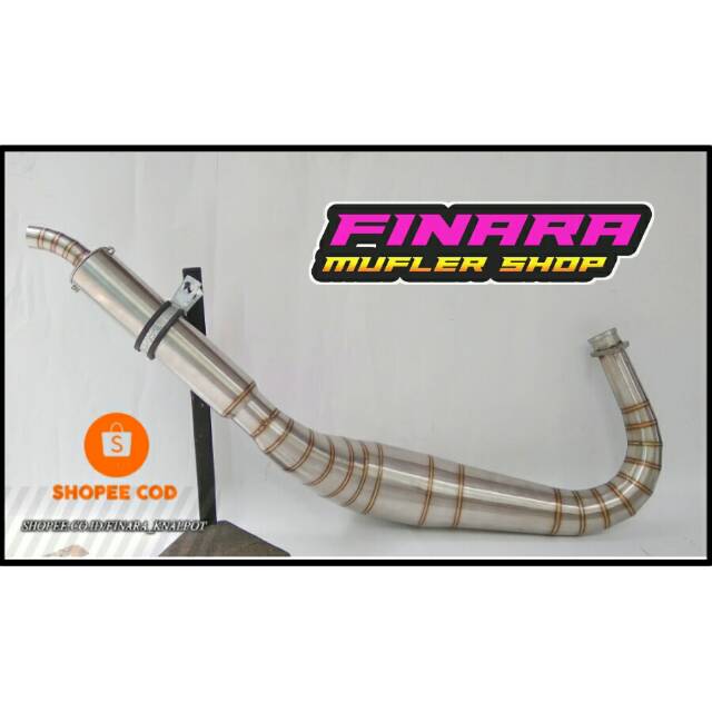 KNALPOT RX KING COBRA KOLONG POLOS FULL STAINLES