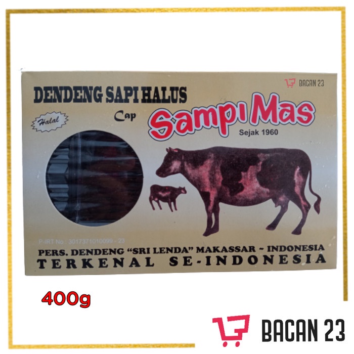 

✨COD✨ Dendeng Sapi Cap Sampi Mas Biasa & Halus (400g) / Bacan 23-Bacan23 - Halus