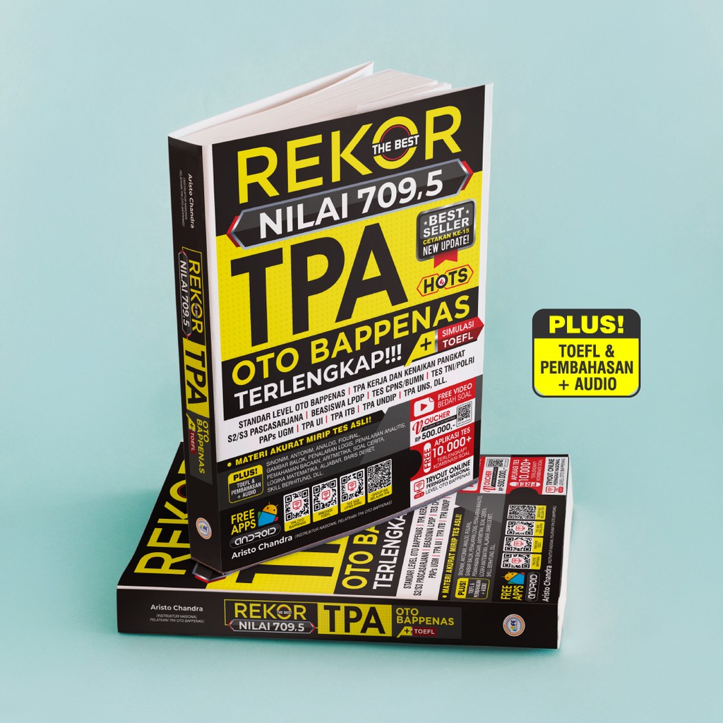 

Buku The Best Rekor Nilai 709,5 Tpa Oto Bappenas + Toefl