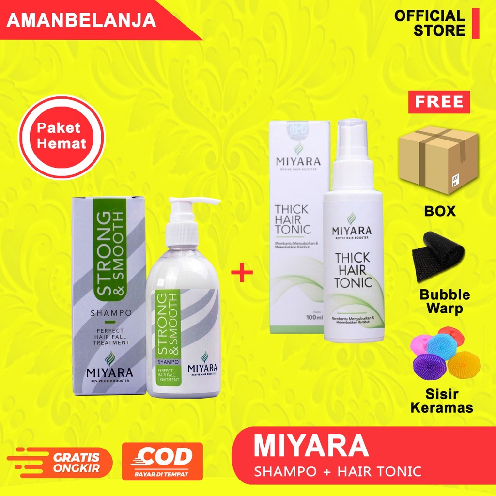 SHAMPO MIYARA - Miyara - Strong &amp; Smooth Shampoo (PERFECT HAIR FALL TREATMENT SHAMPO) Perawatan Rambut Rontok Masa Kini