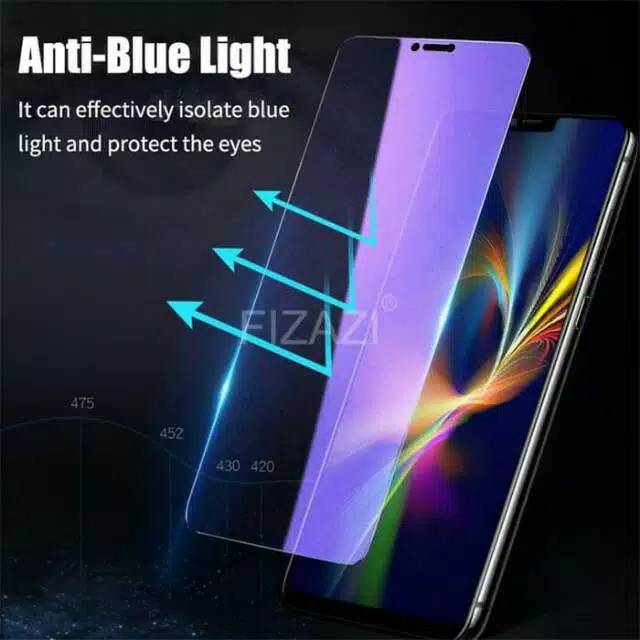 (2in1)Tempered glass Antiblue full+case autofocus oppo a3s/a5s/a7/f9/f11/a5/a9/a12/a31/a52/a72/a92