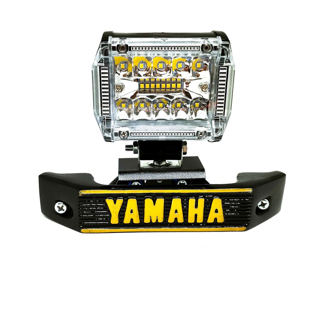 ( PAKET ) LAMPU TEMBAK / LAMPU SOROT LED 18MATA 2MODEL + BREKET KUMIS PNP RX-KING