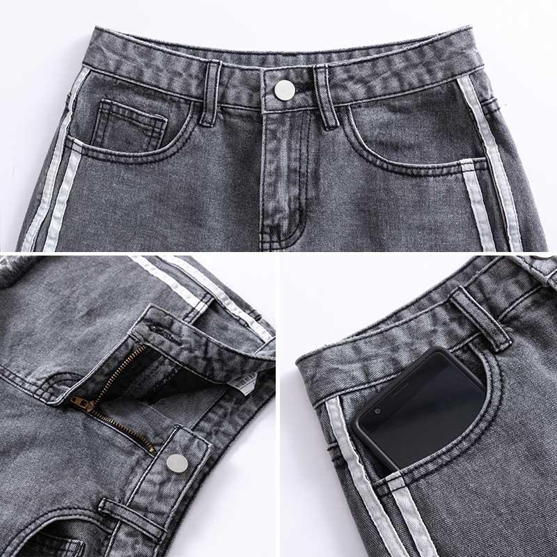 Celana Pendek Model High Waist Longgar Desain Lubang Bahan Celana Pendek Model High Waist Longgar Desain Lubang Bahan