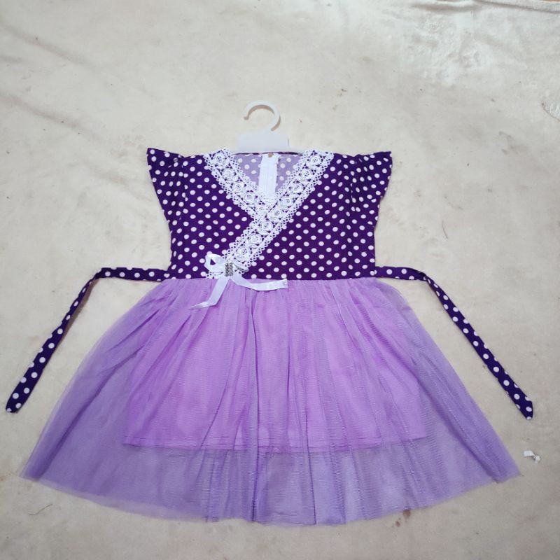 Dress Anak 1 2 tahun baju anak cewek perempuan polka model kimono japan