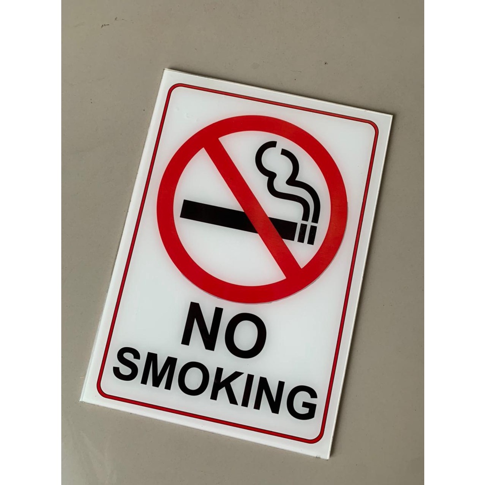 

Acrylic Sign Label No Smoking