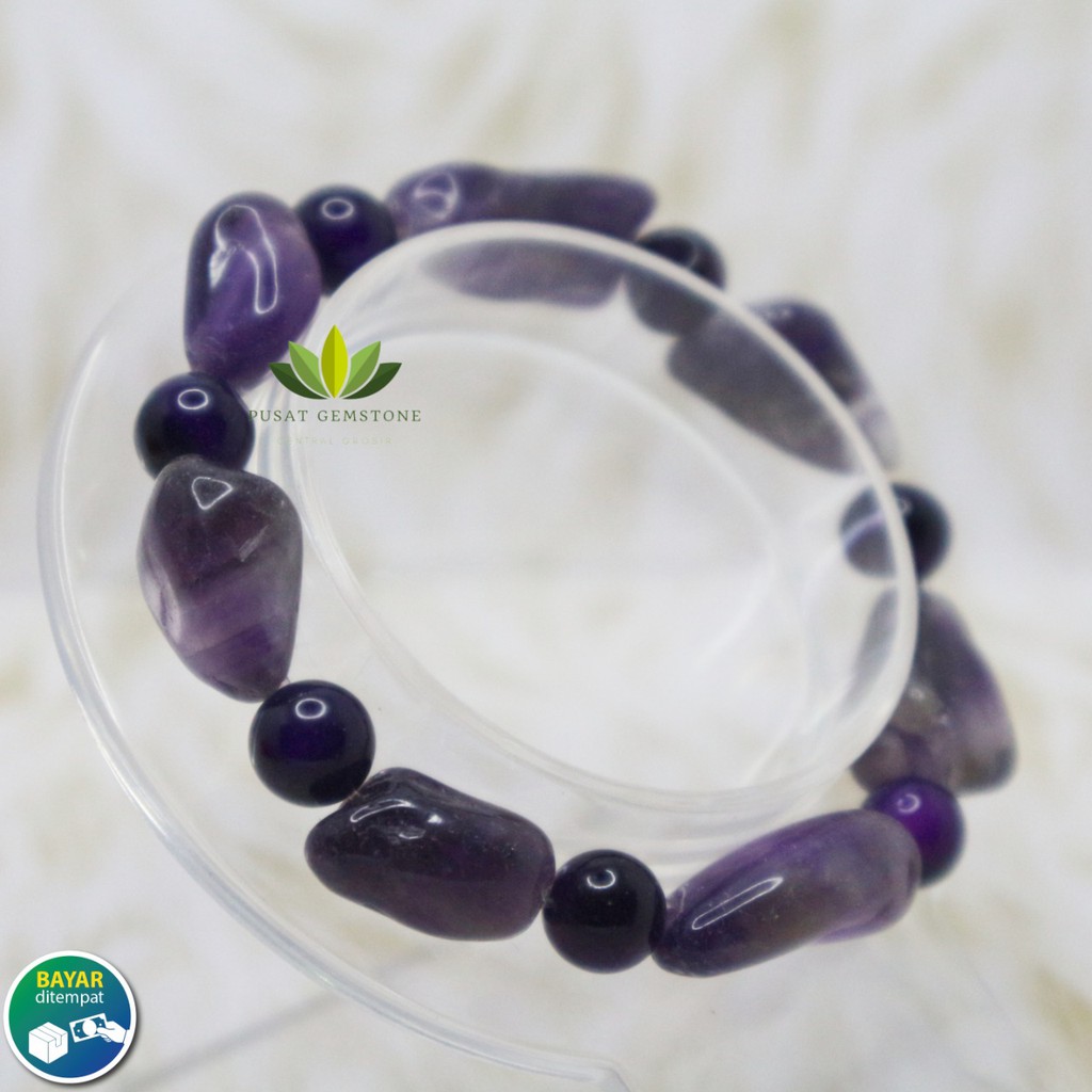 Gelang Batu Kecubung Natural