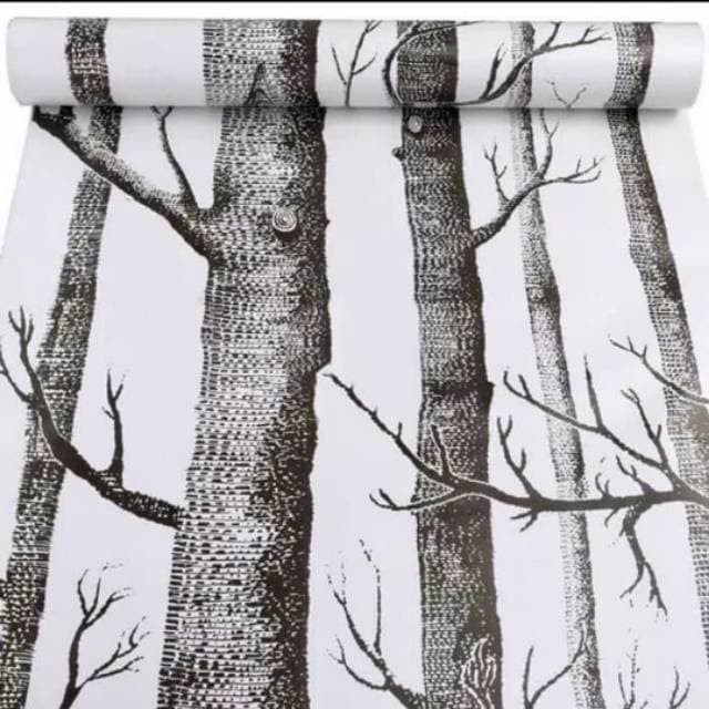 Wallpaper Sticker Dinding Motif Kayu Pohon