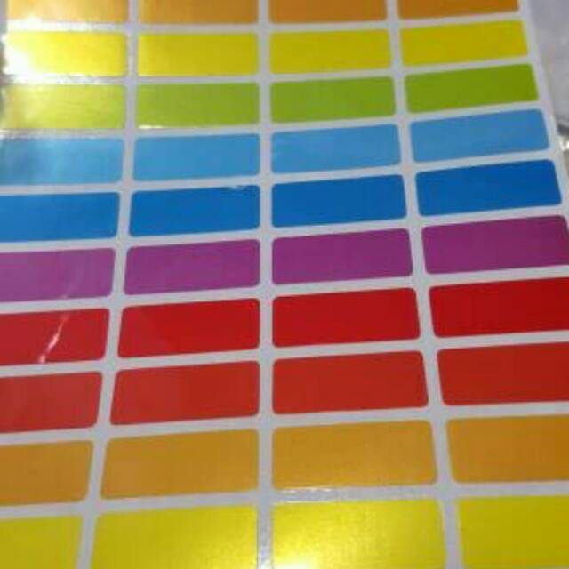 

Label nama anti air stiker waterproof Polos Mejiku