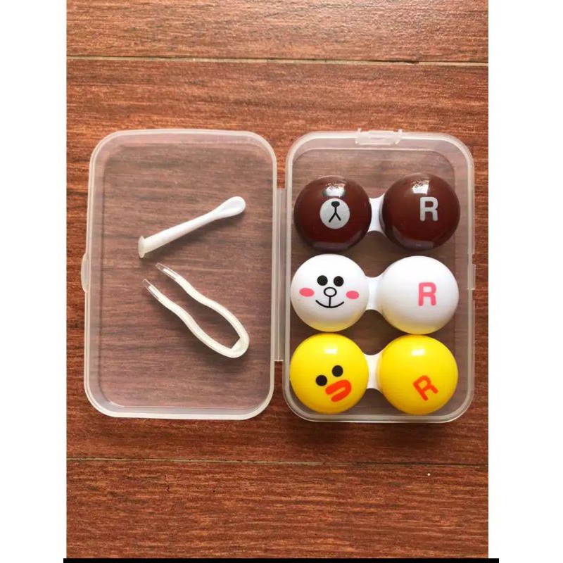 

Tempat softlens/Lencase 3in 1 - Brow Line & friend - 1 kotak