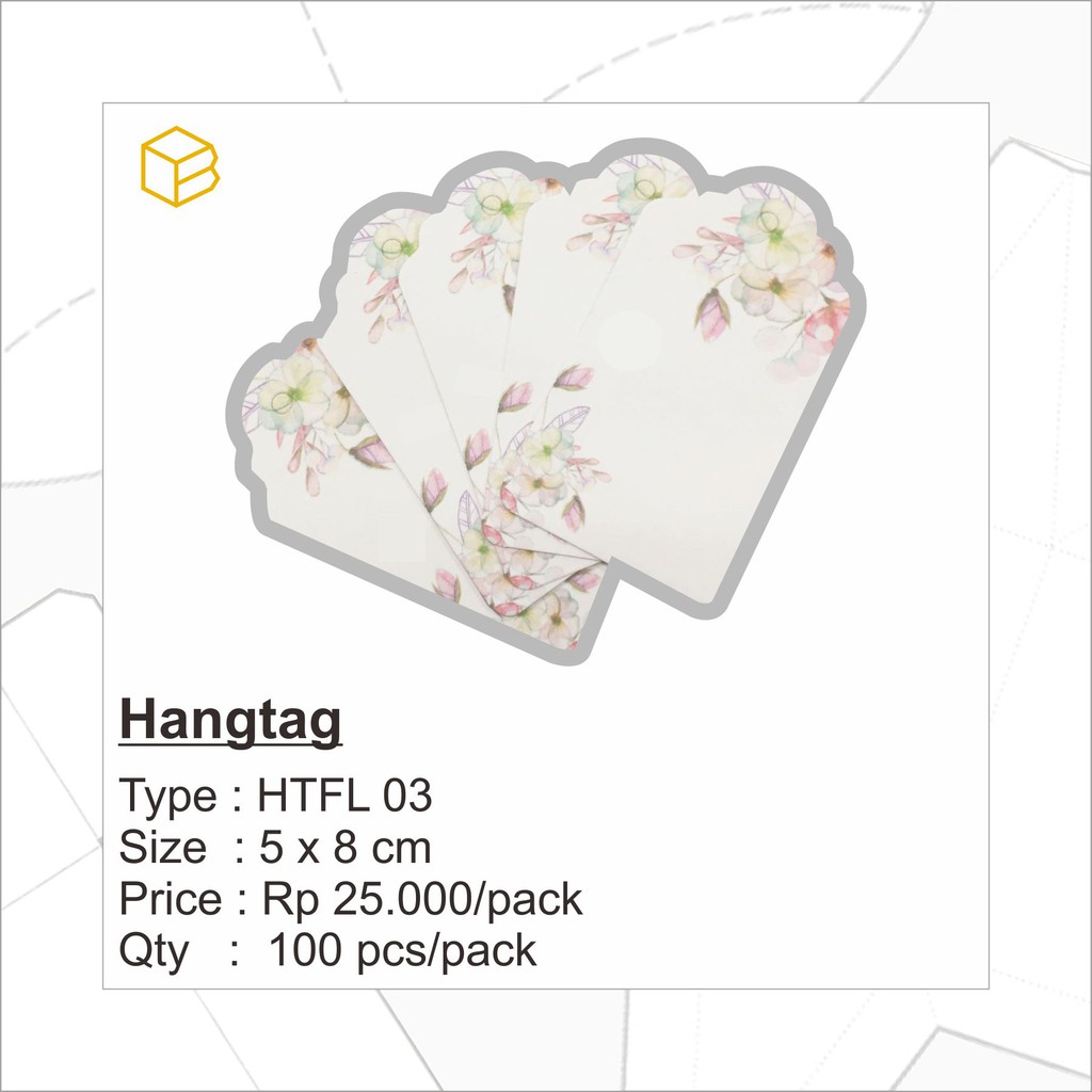 HANGTAG FLOWER (100pcs) | Hangtag Paper Motif Flower