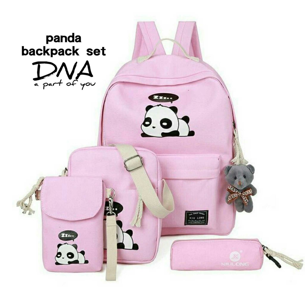 BackPack Double Decker_Tas Ransel Anak_Lol_Unicorn_Superhero_Paw Patrol_Shopkins Fashion Cewek Panda