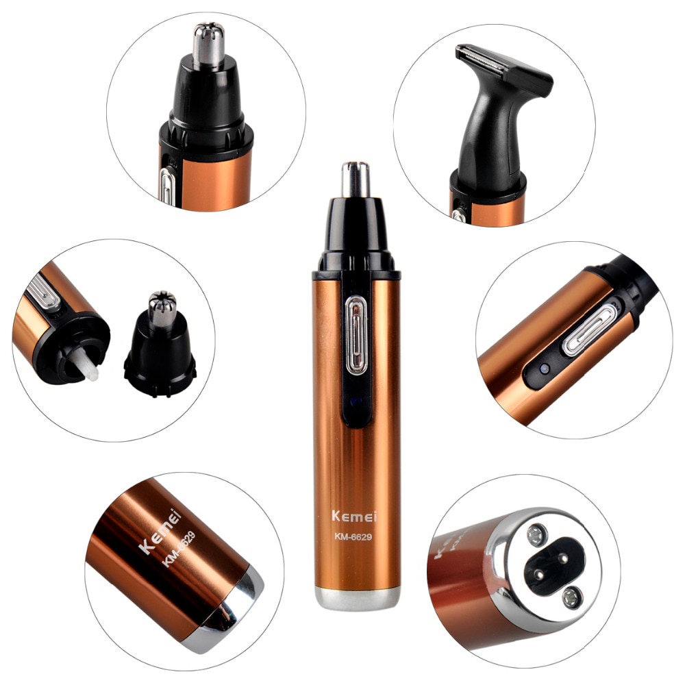 Kemei Alat Cukur Elektrik Nose Ear Eyebrow Trimmer