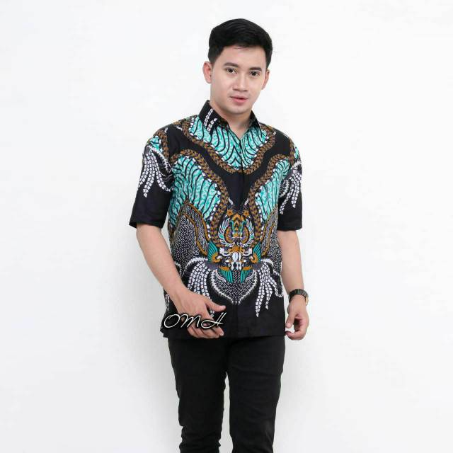 HRB026 Kenongo Hem Kemeja Batik Pria Katun Primis Premium Halus M L XL XXL