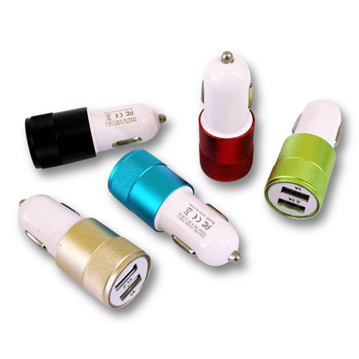 Vyatta Car Charger, Charging Usb Port 2 Slot 2.1A & 1A, Cas Mobil