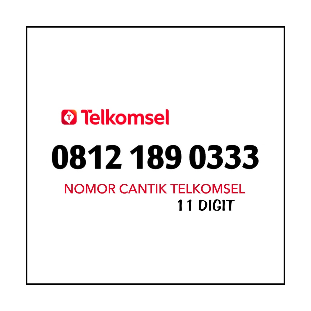 Telkomsel Simpati 11 Digit Triple 0812 1890 333