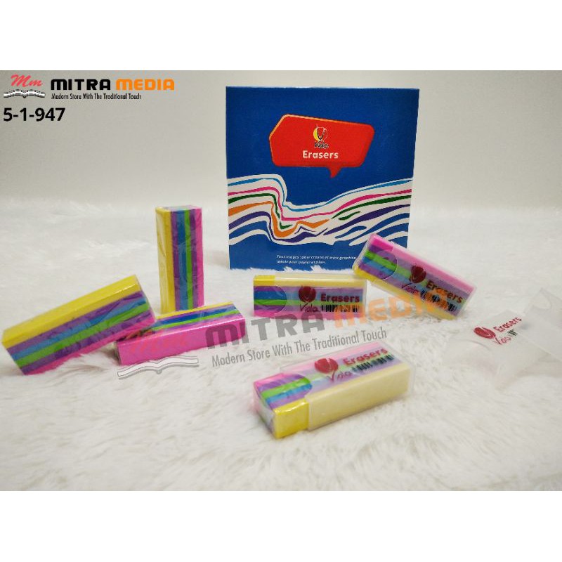 

PENGHAPUS PENSIL RAINBOW SATU PAK 40 PCS