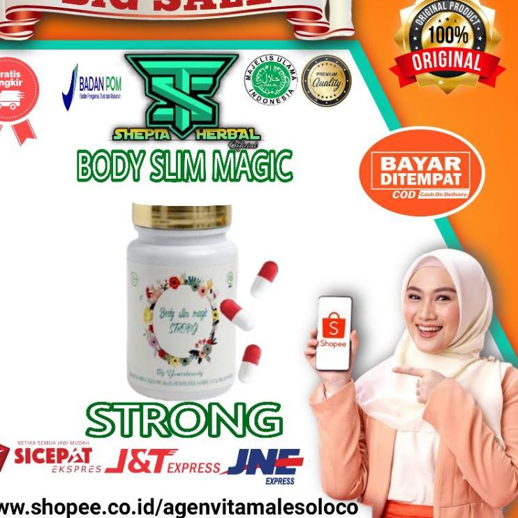 [KODE 6YRFM] Body Slim Magic Strong Obat Pelangsing Original Herbal